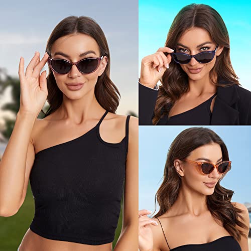 Retro Polarized Cat Eye Sunglasses for Women, Trendy Vintage Y2K Sun Glasses Gafas de sole VF22192