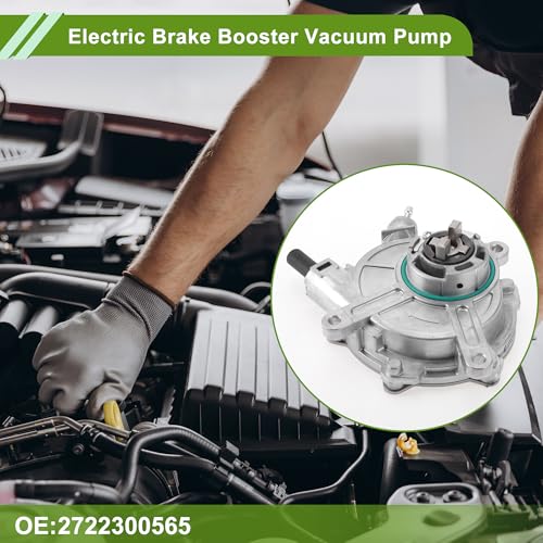 Bomba de vacío para frenos n.o 2722300565, bomba de vacío para motor para Mercedes-Benz C230 2006-2007 V6 2.5L (serie W203), aleación de aluminio, tono plateado, 1 unidad miniatura 3