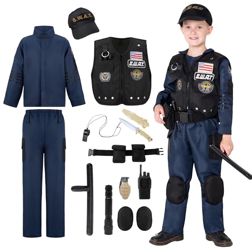 Disfraz Infantil de Policía SWAT para Niños miniatura 1