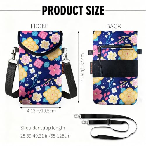 Image of Neoprene Phone Sleeve Pouch Case Bag for Men Women w /Crossbody Strap /Neck Lanyard for iPhone 17 /16 /15 /14 Pro Max, Samsung S25,Pixel 10