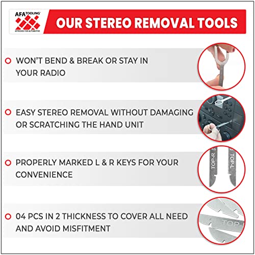 Afa Tooling Replacement For Radio Removal Tool 1C0-051-530 And T87P-19061-A For Ford, Volkswagen, Mercedes And Audi - Won't Bend Or Break #TOP4