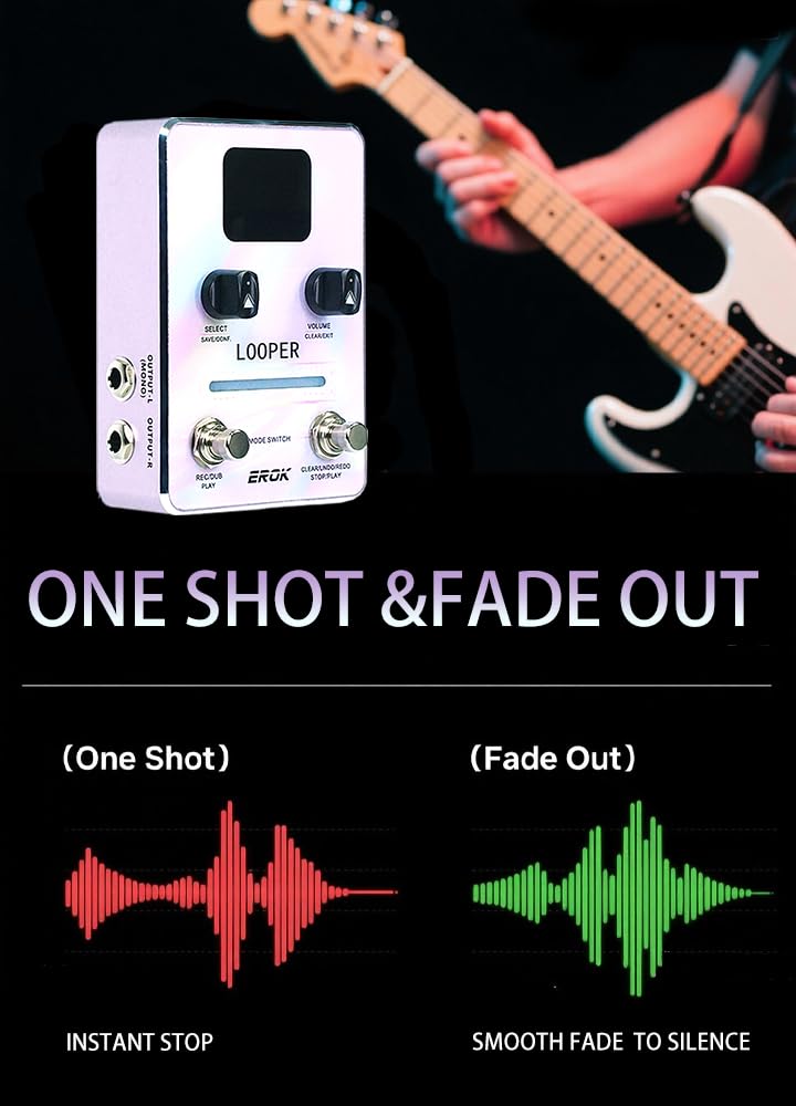 Amazon.com: EROK Looper Guitar Pedal, XS-02 Looper Pedal with 40