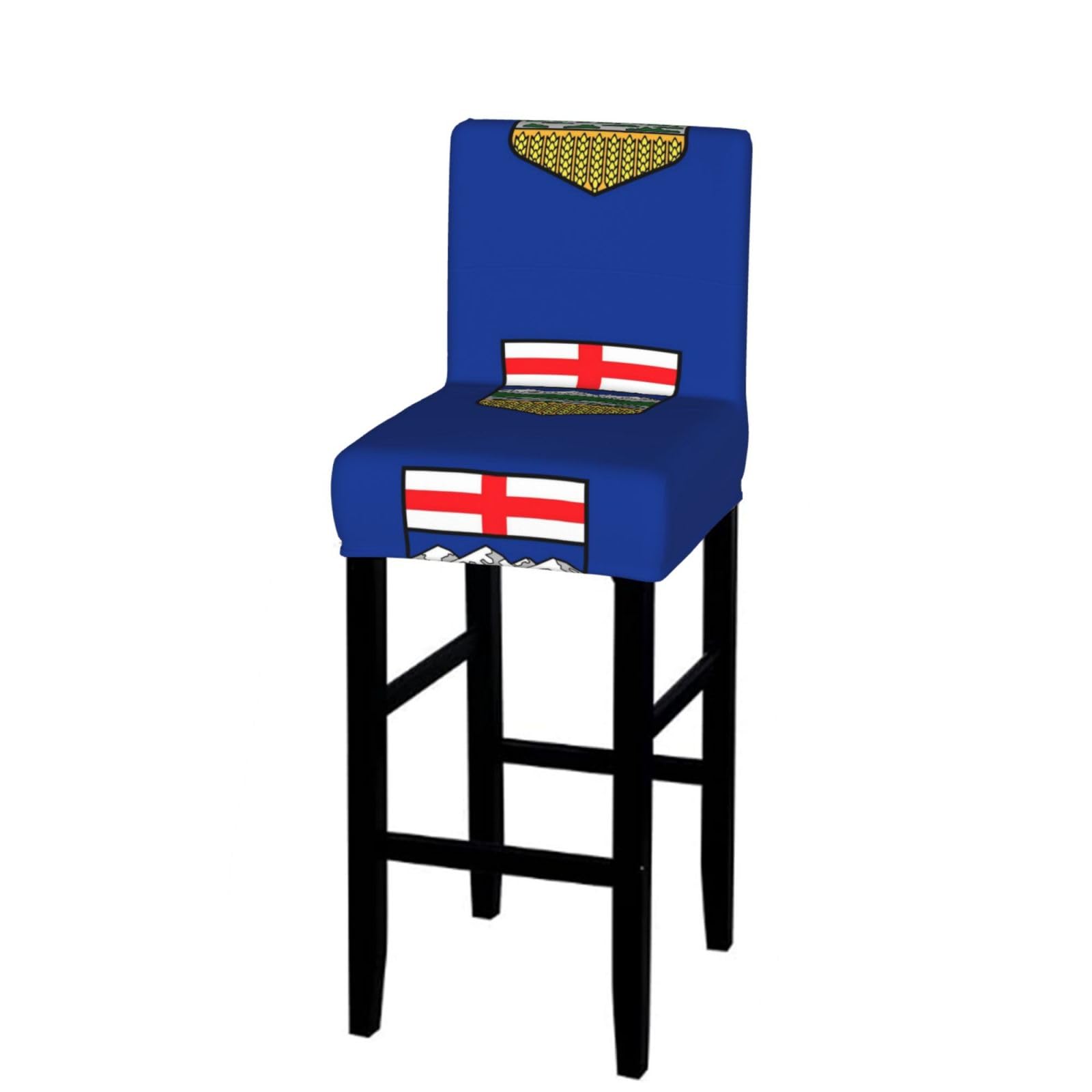 CNTDBU Flag of Alberta Bar Stool Cover-Stretchy Chair Slipcover for Kitchen