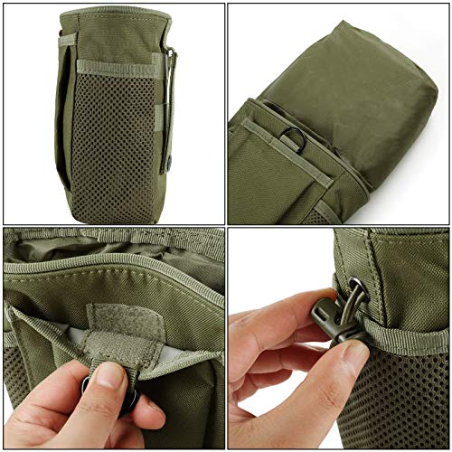 Frtkk Tactical Molle Drawstring Magazine Dump Pouch Outdoor Ammo Pouch, Adjustable Military Utility Belt Fanny Hip Holster Bag (Army Green) #TOP3