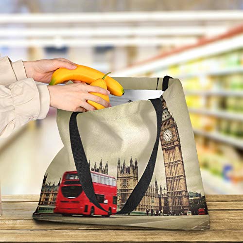 Londra Asciugamano Autobus Rosso Borsa per Spesa