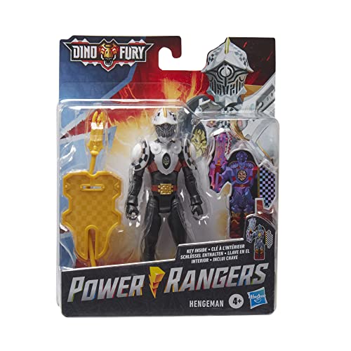 Power Rangers Dino Fury Hengeman 6-Inch Action Figure Toy With Dino Fury Key And Dino-Themed Accessory For Kids Ages 4 And Up #TOP1