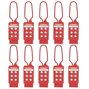 KTM Healthcare Safety Lockout Hasp, Red Lock Hasp Tagout Padlock Safety Padlock for Industrial Equipment Maintenance