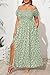 Women's Plus Size Summer Wedding Guest Dress 2025 Maxi Off Shoulder Floral Green Beach Smocked Long Flowy Sundress