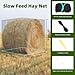 LeadGoods 5x5ft Round Bale Hay Net for Horses, Large Thick & Durable Nylon Knotless Slow Feeder Hay Nets for Horses and Goats Healthier Feeding Solution