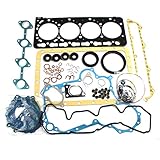 Otobaijeni V3300 Engine Gasket Kit Full Set with Head Gasket 16V for Kubota Engine V3300 Tractor M6800 M8200 M9000 for Bobcat Loader T50 T200 T250 S250 S220 S300 T250 T320 Repair Aftermarket Parts