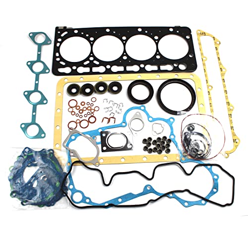 Otobaijeni V3300 Engine Gasket Kit Full Set with Head Gasket 16V for Kubota Engine V3300 Tractor M6800 M8200 M9000 for Bobcat Loader T50 T200 T250 S250 S220 S300 T250 T320 Repair Aftermarket Parts