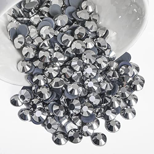 Beadsland Hotfix Rhinestones, 2880pcs Flatback Crystal Rhinestones for Crafts Clothes DIY Decoration,Silver Hematite, SS10, 2.7-2.9mm - Image 2