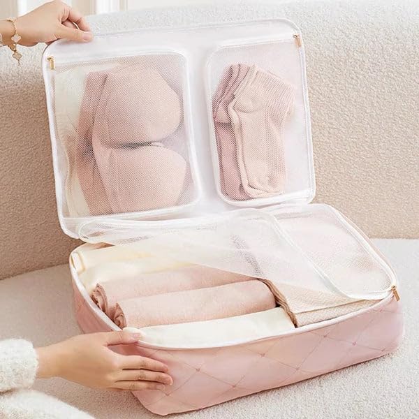TOCINGO Travel Organizers Packing Cubes Luggage Organizers Compression Pouches Packing Cubes Suitcase Travel Bag 3 in 1 Travel Clothe Storage Bag-image-41