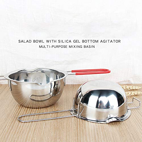 Tigela de aquecimento para panela de derretimento antiderretimento de aço inoxidável da Alician, 1 p