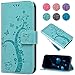 Funda de piel compatible con iPhone 12 Pro Max, estampado de mariposas,...