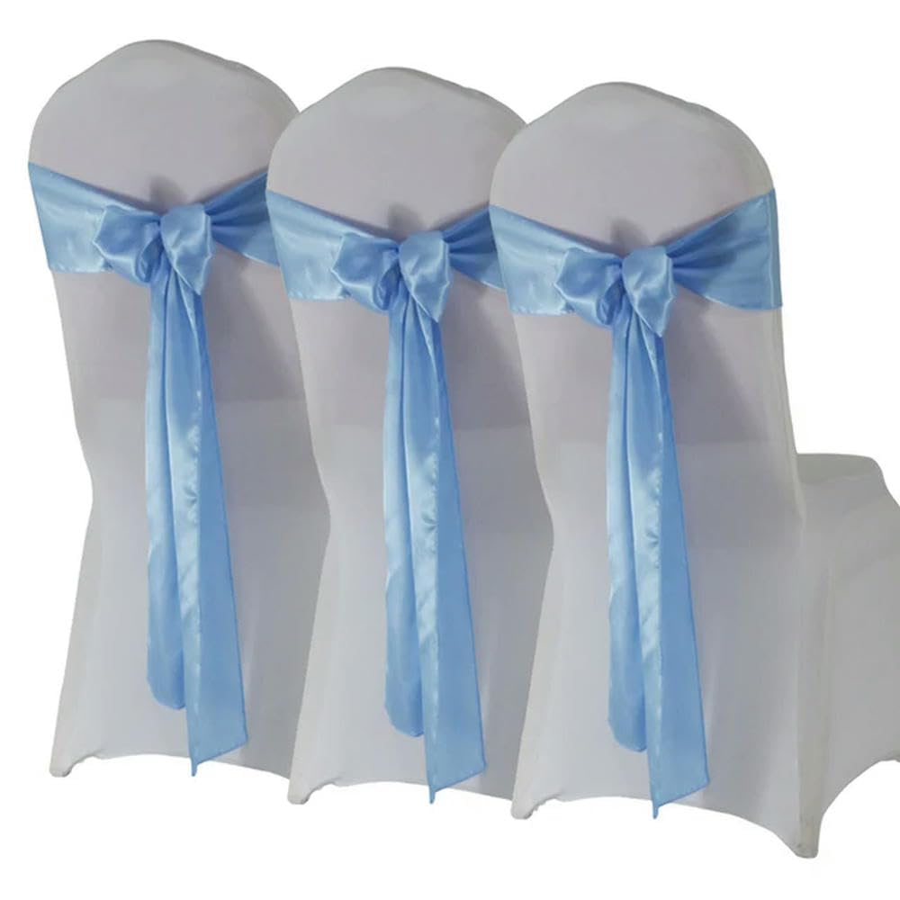 (10/50 pz) Telai per sedie in Raso Archi per sedie universali Nastro per Banchetto di Nozze Sede Hotel Party Dining Decorazione per Sedia in Raso
