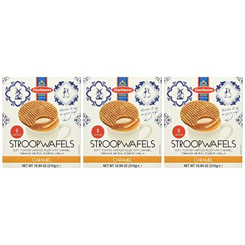 Daelmans Caramel Stroopwafels 8 count waffles 10.94 ounce Pack Of 3