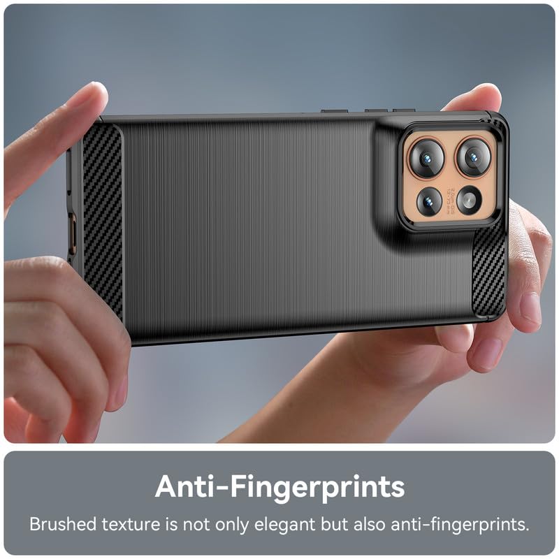 Image of Hybrid Carbon Fiber Back Case for Moto Edge 50 (Black)