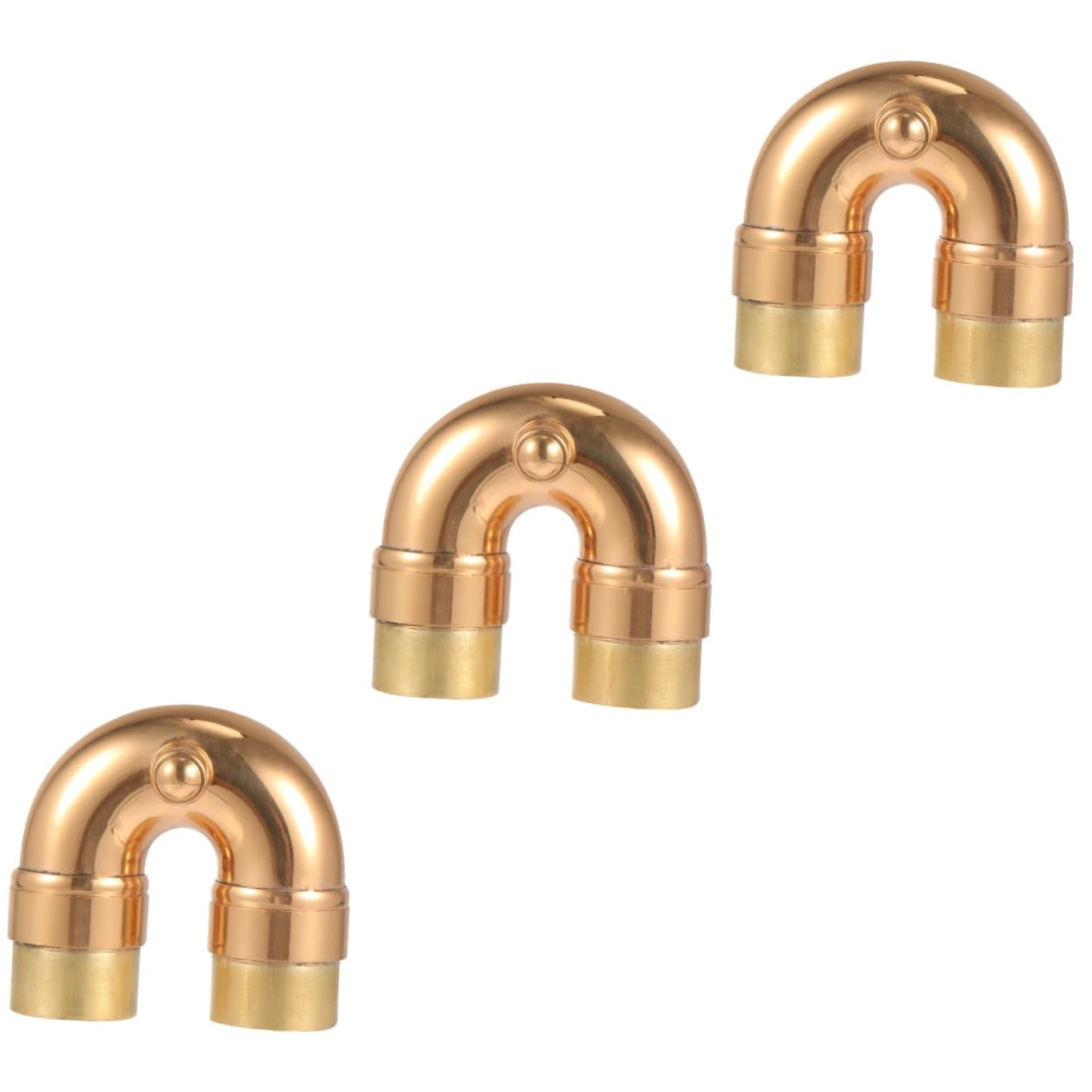 Abaodam 3 Stk Trompetenschalldämpfer Trompetenschallrohr Trompetenzubehör Trompeteninstrumententeil Trompetentonwechselrohr Professioneller Biegehals Saxophon Ellbogenbeuge Hals Messing