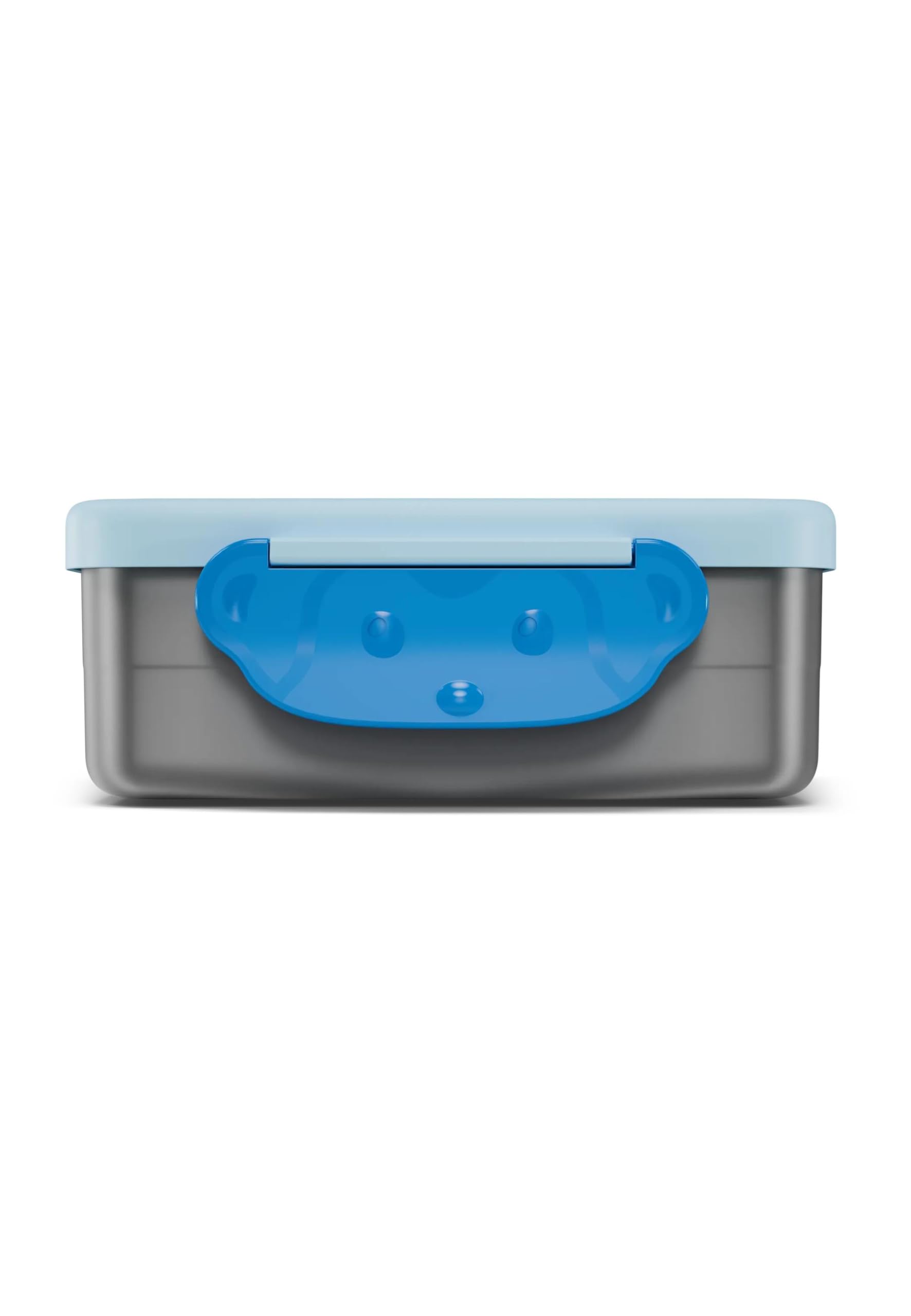 Affenzahn Portamerenda in acciaio inox con scomparto separatore, lavabile in lavastoviglie, con fantasia colorata Incredibile mondo sottomarino - Blu