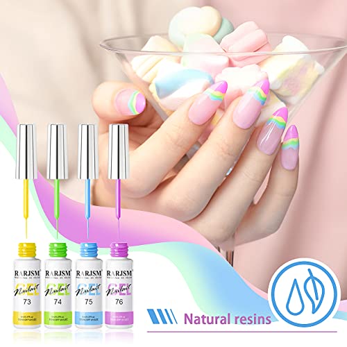 RARJSM Marshmallow Pastel Liner Gel Polish Set #TOP6