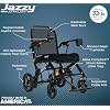 Pride Mobility Jazzy Ultra Light Power Wheelchair with Accessories, Weighs Only 33 lbs, Travel Power Mobility for Adults, LED Lights, Airline Compliant,18 Seat,
