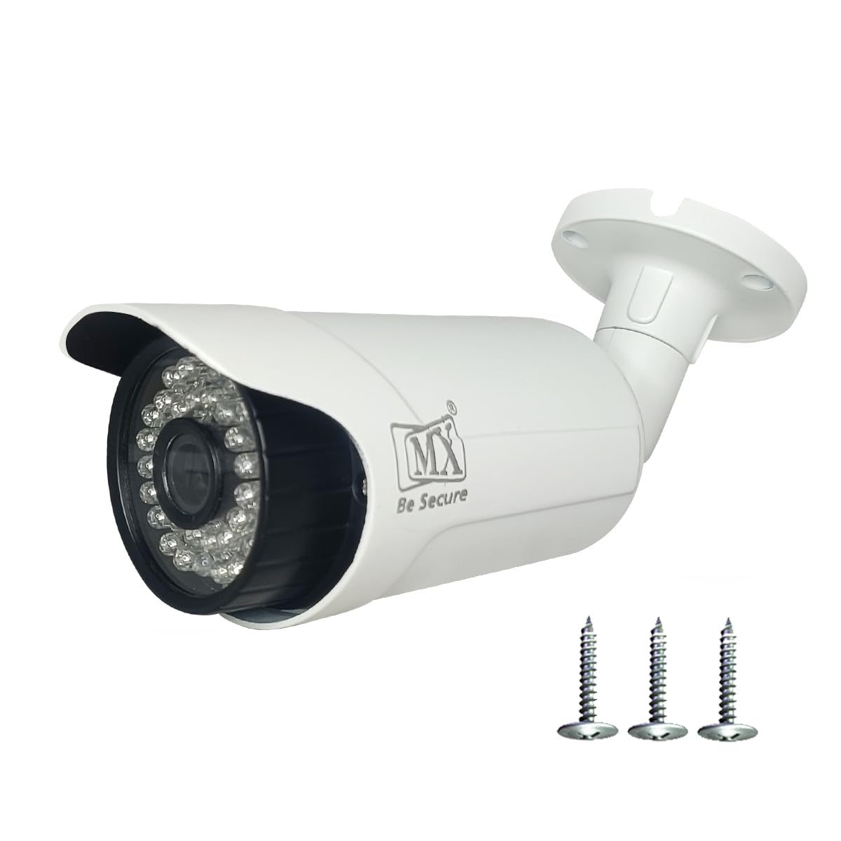 MX Dummy CCTV Camera (Metal Body)| Outdoor Camera Fake Camera Dummy CCTV Bullet Camera (Fake Camera No Audio/No Video) with Battery Operated Red Led Light is Ideal for Home (Battery Not Included)