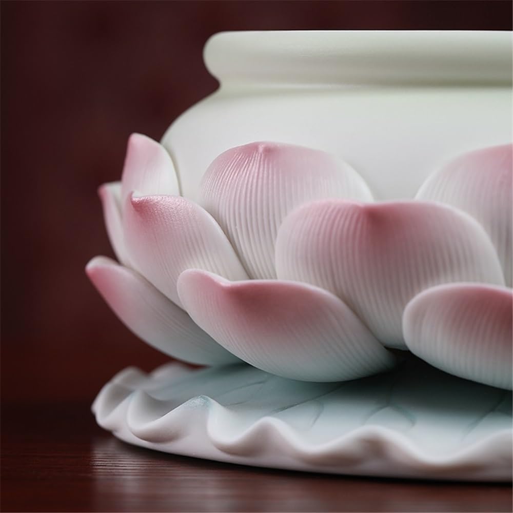 Łapacz popiołów kadzideł Strona główna Ceramiczny kadzielnica Lotus Kadzielnica do przedpokoju Salon Uchwyt na kadzidełka Dekoracyjna ozdoba(XL)