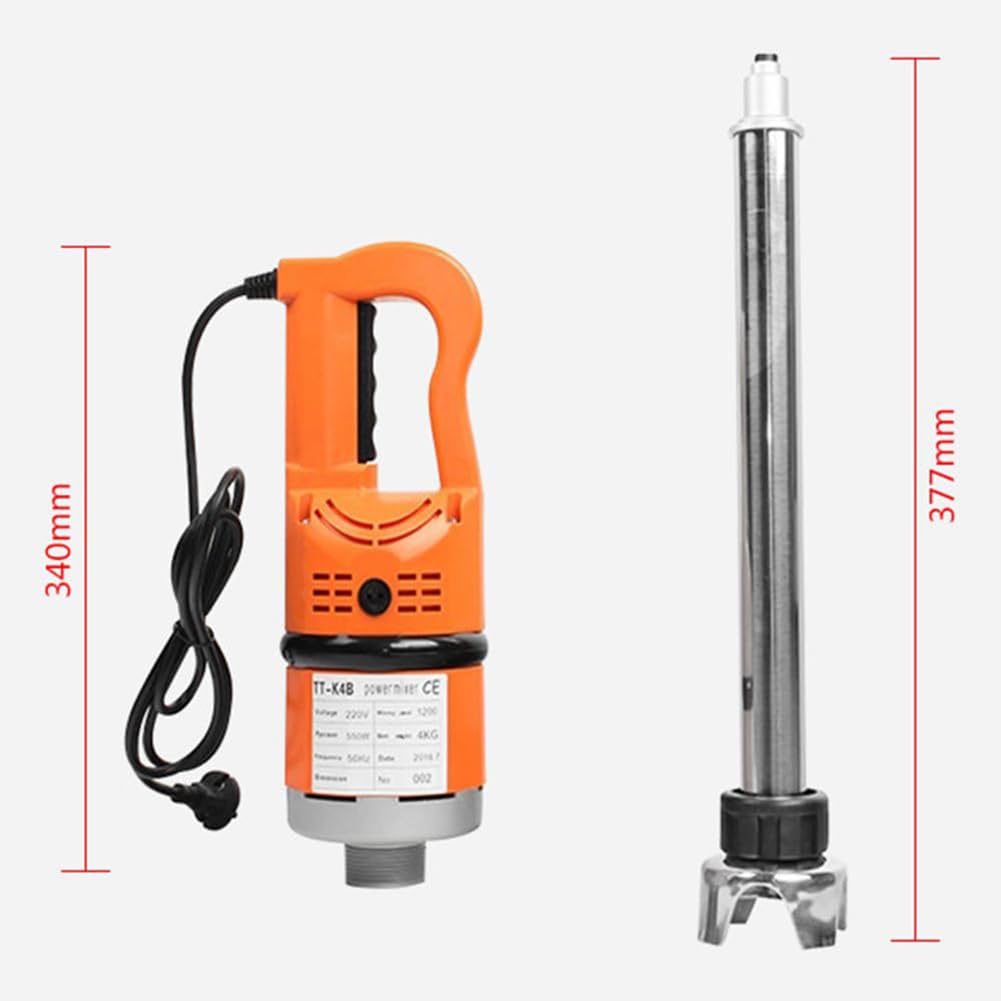 Blender ręczny komercyjny, elektryczny blender ręczny o mocy 1000 W ze stalowym mieszadłem, ręczny blender o dużej wytrzymałości i prędkości 16 000 obr./min, z blokadą i przyciskiem