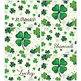 St. Patrick's Day Platzsets, wiederverwendbar, Glückskleeblatt, Kunststoff, leicht zu reinigen, abwischbar, Frühlings-irische Tischdekoration für drinnen und draußen, Party, Küche, Essen