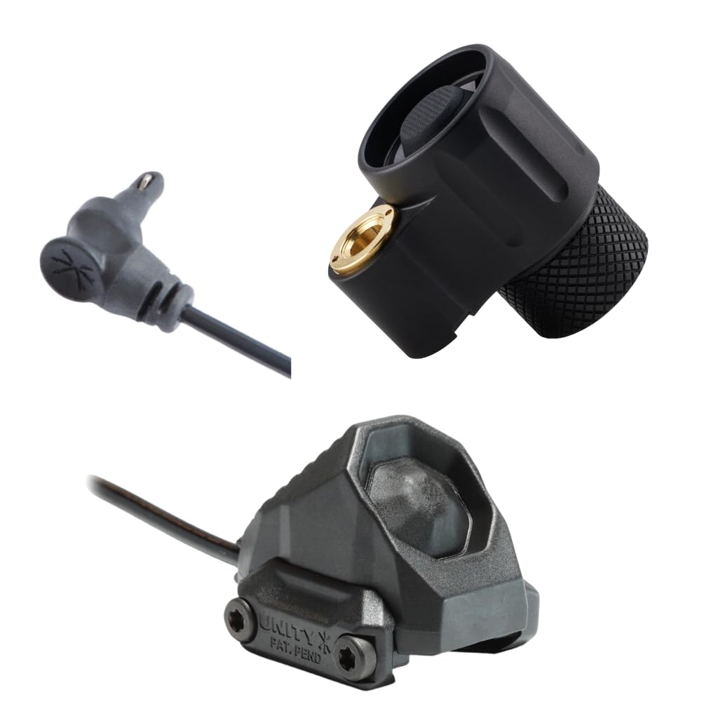 Z-BOLT® Black Dual Function Tailcap & Unity Tactical AXON SL Switch - Momentary and Continuous Fire [Two Part Bundle!]
