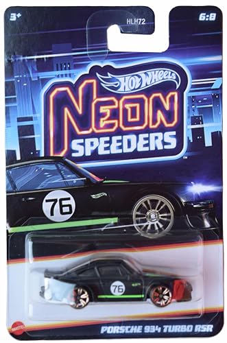Hot Wheels Porsche 934 Turbo RSR, Neon Speeders miniatura 1