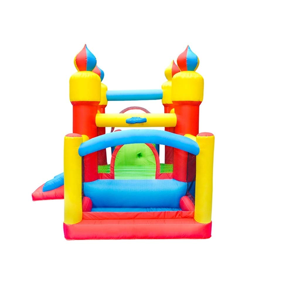 Castillo Hinchable, Parque acuático Inflable con Castillo Hinchable, trampolín y tobogán de PVC de 435 x 270 x 225 cm