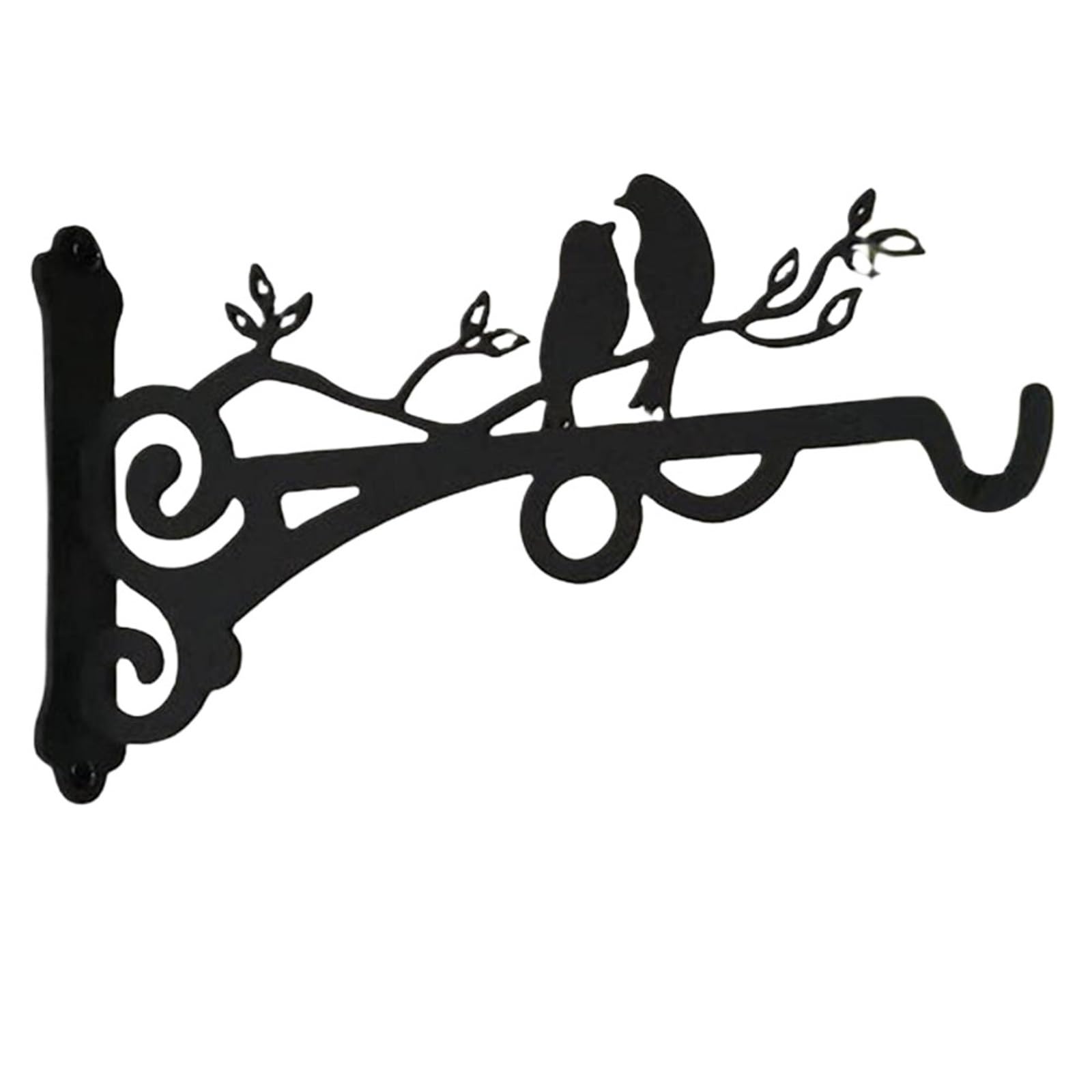 Huwoyg Black B 1Pcs Plant Bracket Hook Iron Wall Hooks Hanging Plants Flower Pot Basket For For Plants(Black B)
