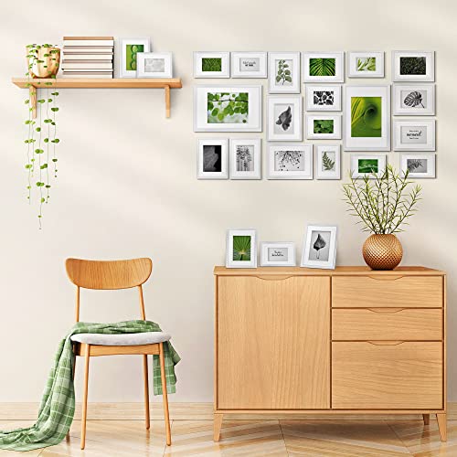 bomoe 24er Bilderrahmen Set Nature – 10x 10x15 cm, 8X 13x18 cm, 4X 15x20 cm, 2X 20x30 cm Fotorahmen Collage Bilderrahmen… – Bild 7