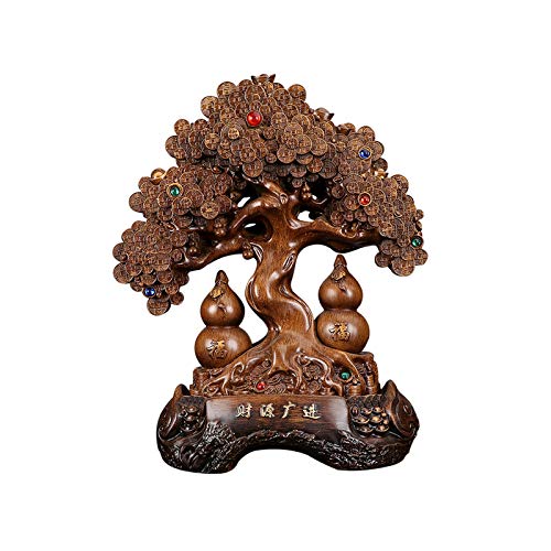 Feng Shui Gourd Arbre de Fortune Décoration pour Salon et Cave à Vin