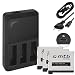 Produktbild 3X Akku (1160 mAh) + Triple-Ladegerät für GoPro Hero 4 Black, Silver Edition/incl. USB-Kabel und Stromkabel