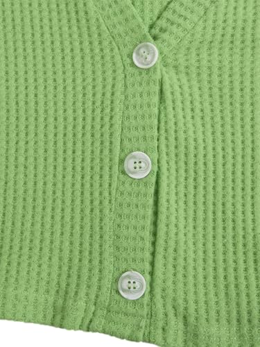 Image of SweatyRocks Women's Long Sleeve Button Front V Neck Soft Cardigan Sweaters