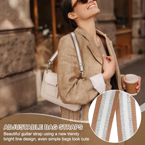 Image of PATIKIL Purse Strap, Wide Shoulder Strap Adjustable Crossbody Bag Straps Universal Replacement Shoulder Bag Belt for Women's Handbags Canvas Guitar Bag Backpack, Brown