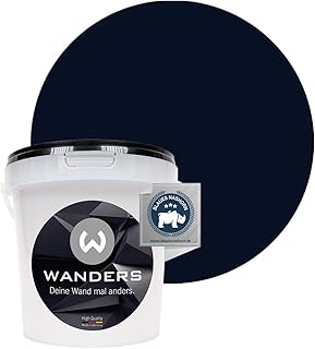 Wanders24 Pittura lavagna (1 litro, Nero) pittura murale, vernice effetto avagna, lavabile, creativa, scrivibile, vernice lavagna, vernice lavagna, color lavagna, parete lavagna