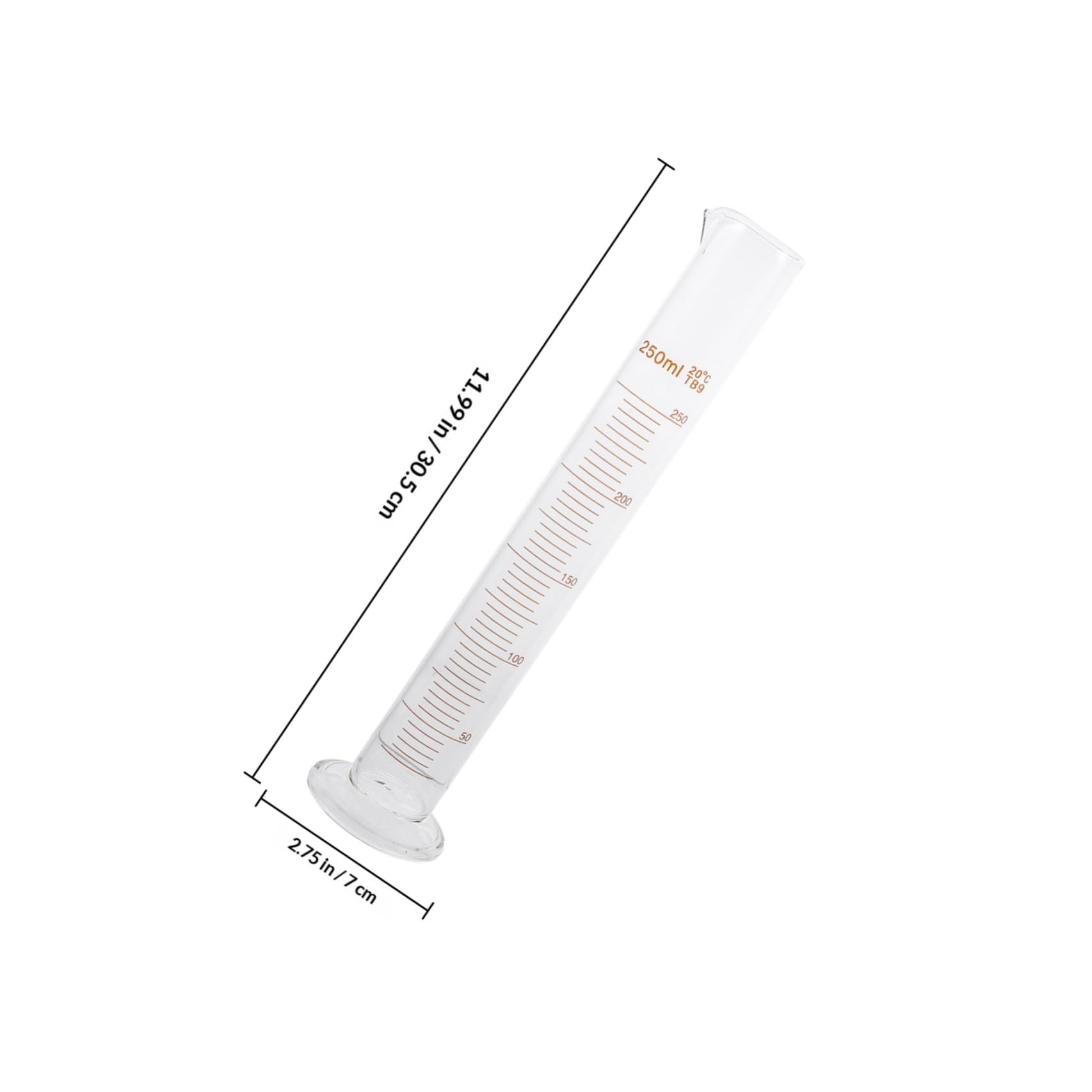 CLISPEED Set di Vetro per Laboratorio Chimico 9 Pezzi Resistenza ad Alta Temperatura e Scala Graduata, Capacità da 50ml a 250ml per Educazione Scientifica