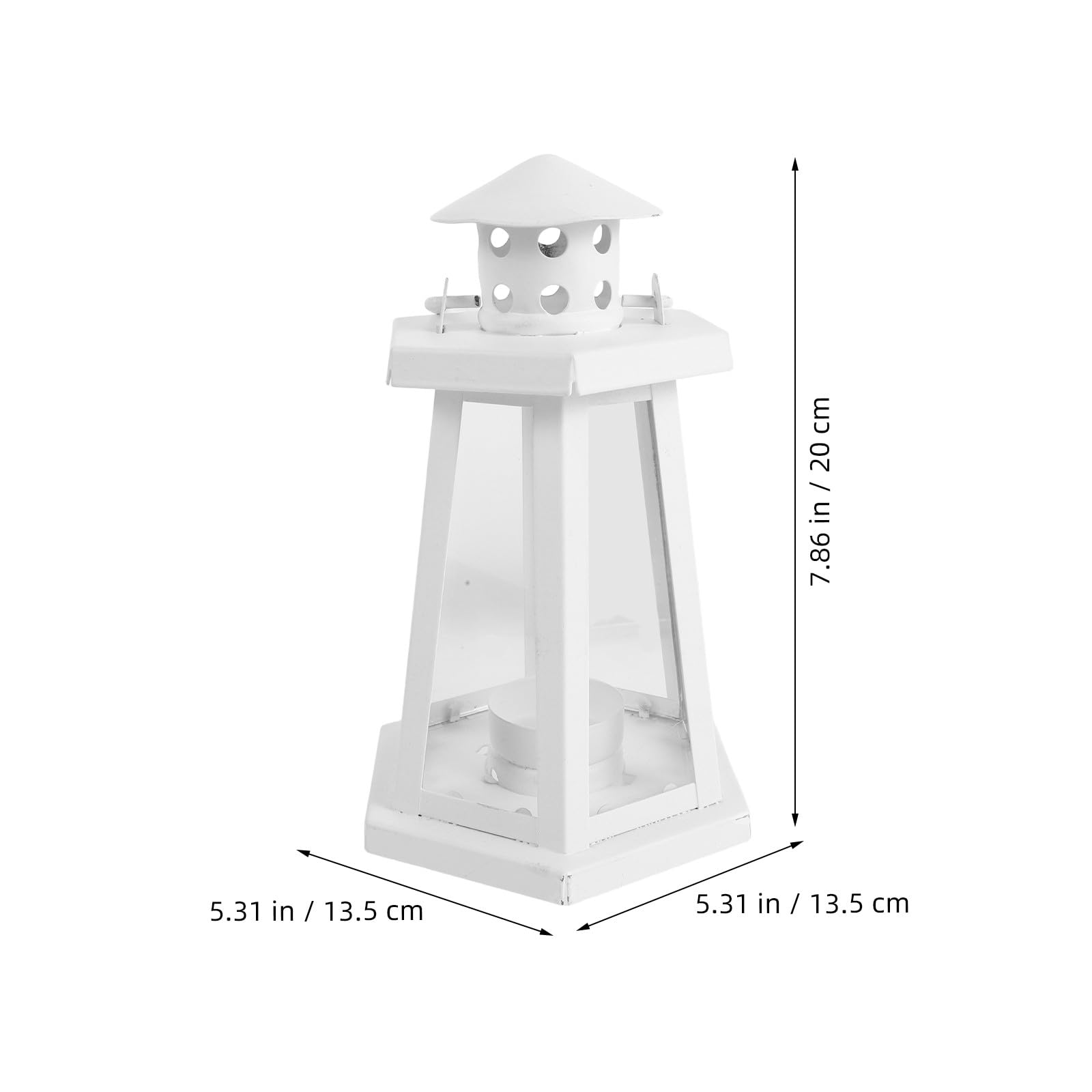 Lanterne à Bougie en Fer Blanc, Style Vintage, pour Mariage et Maison