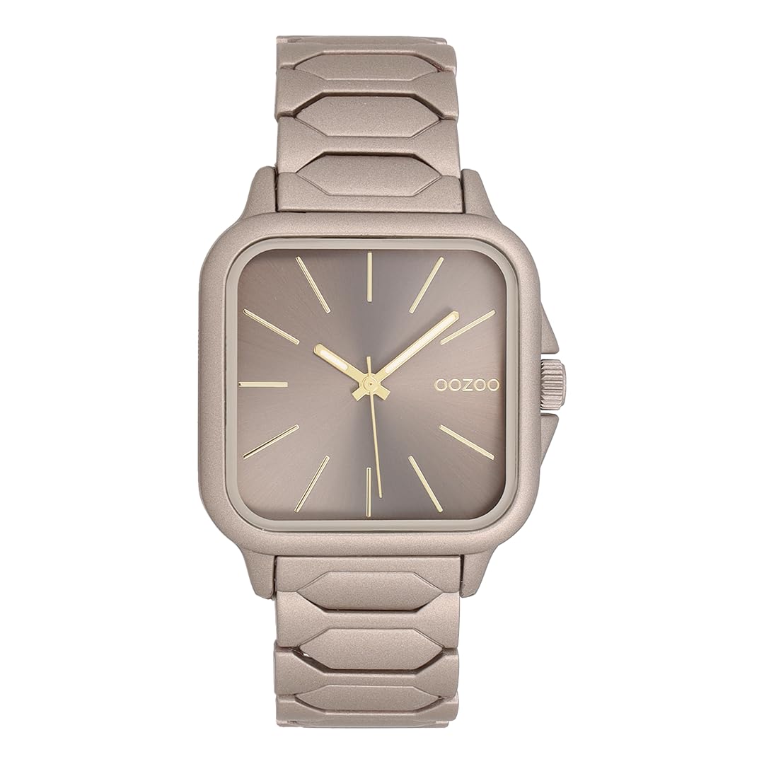 Oozoo Timepieces Unisex Uhr - Armbanduhr Unisex mit Edelstahlarmband | Hochwertige Uhr für alle - Edle Analog Unisexuhr in quadratisch