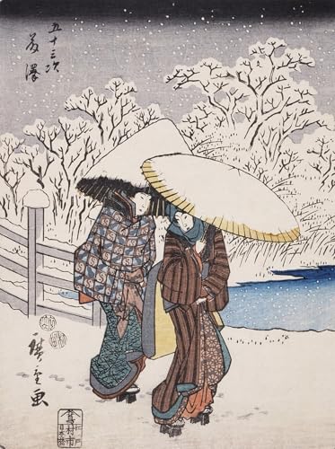 Peinture sur Toile Fujisawa Utagawa Hiroshige pour Décoration Chambre Nordique