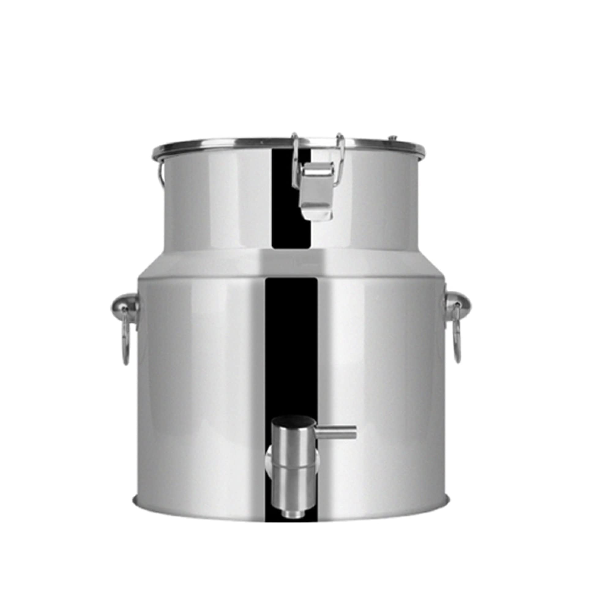 Lata de leche de acero inoxidable 5L/9L/14L Cubo de vino Cubo de mano Jarra Tanque de barril de aceite con tapa sellada y lata de leche con grifo / 14L