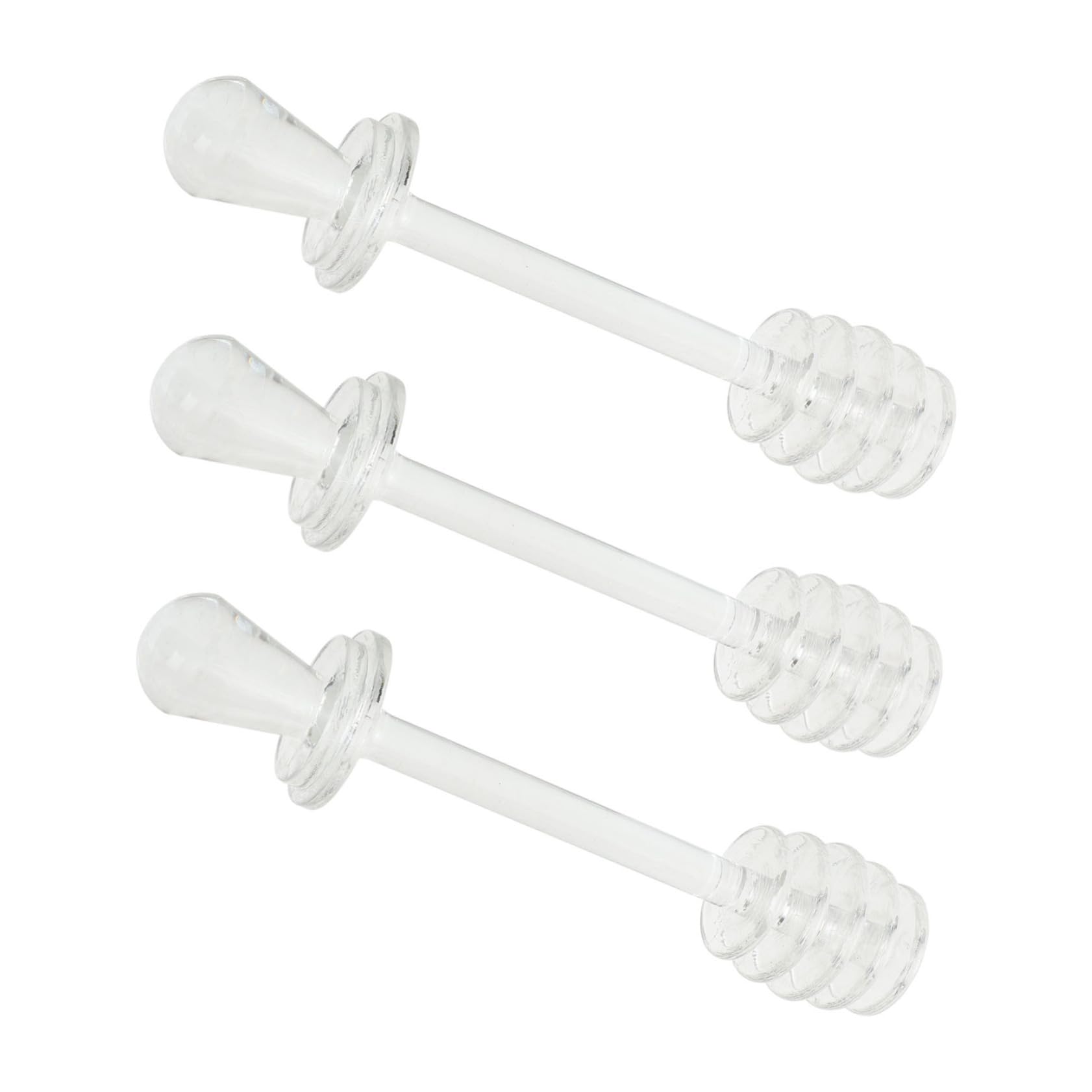 FELTECHELECTR 3Pcs Honey Dipper Honey Stirring Sticks Food Grade with Creative Spiral Design Housewarming and Easy Cleaning