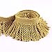 Yalulu Bullion Fransenborte, 3 Meter Polyester Metallisierte Fransen Bullion Fransenband Dekoborte für Vorhänge, Sofa, Handwerk & Dekoration (Gold) Fransen günstig Kaufen-Yalulu Bullion Fransenborte, 3 Meter Polyester Metallisierte Fransen Bullion Fransenband Dekoborte für Vorhänge, Sofa, Handwerk & Dekoration (Gold)