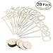 PIXNOR 1 to 20 Wooden Table Numbers with Holder Base for Wedding Party Decoration Pack of 20