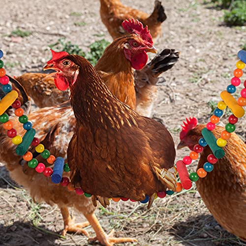 5 Stück Hühner-Spielzeug zum Aufhängen von Hängeschaukeln, Hühnerleiter, Spielzeug mit Glocken, Huhn, Gemüse, Spieß… – Bild 8