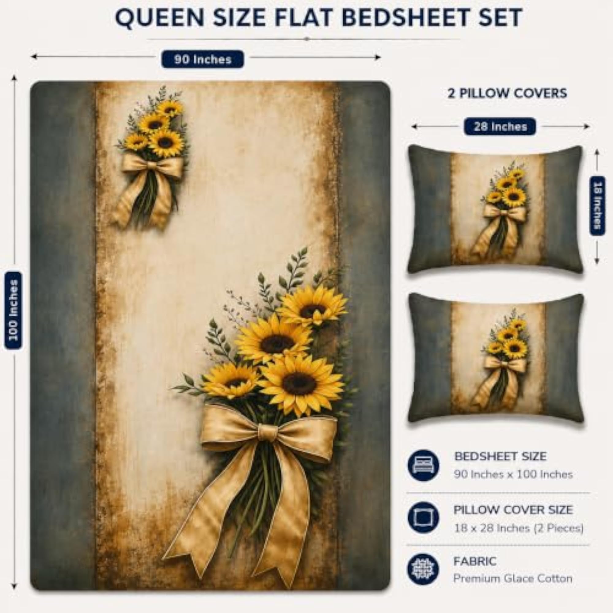 11D Digital Panel Print King/Queen Size Ultra Premium Microfiber Bedsheet